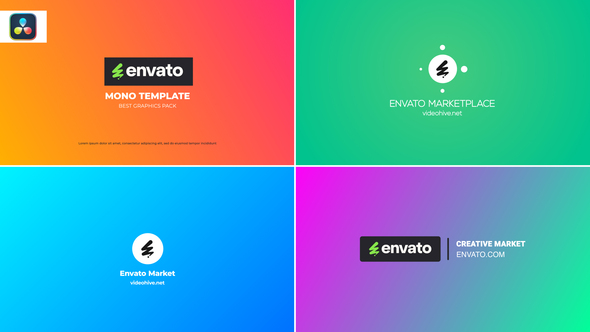 Photo of Colorful Logo Reveals | DaVinci Resolve – Videohive 54395461