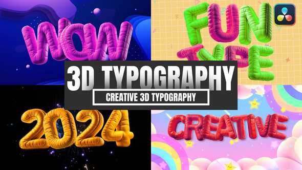 Photo of Creative 3D Typography For DaVinci Resolve – Videohive 54489604