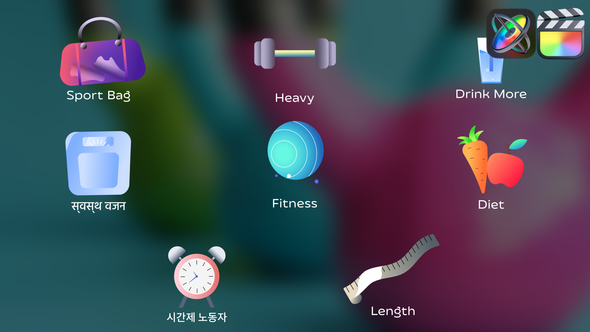 Photo of Fitness Icons And Titles for FCPX – Videohive 54393572