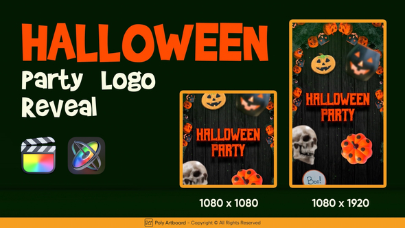 Photo of Halloween Party Logo Reveal For Final Cut Pro X – Videohive 54511228