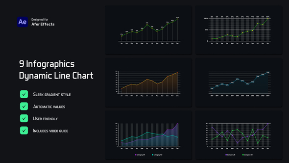 Photo of Line Chart Infographics – Videohive 54327650