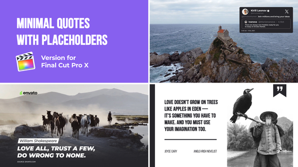 Photo of Minimal Quotes with Placeholders | FCPX – Videohive 54278102