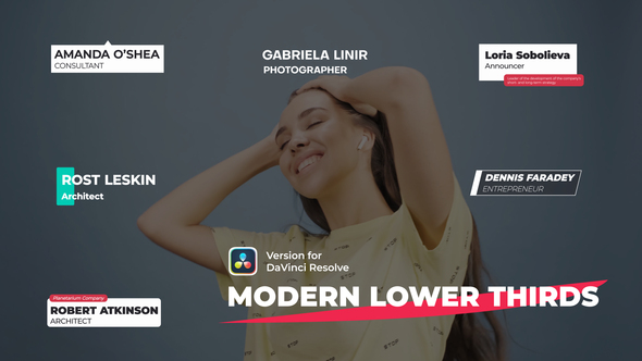 Photo of Modern Lower Thirds | DaVinci Resolve – Videohive 54290010