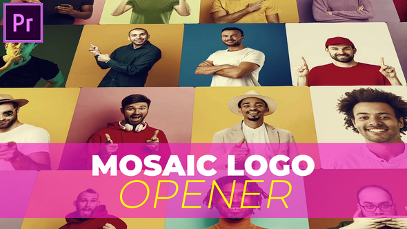 Photo of Mosaic Logo Opener MOGRT for Premier Pro – Videohive 54346972