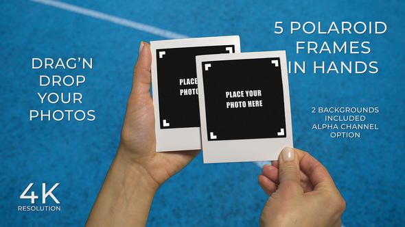 Photo of Polaroids Photo Frames in Hands – Videohive 54140089