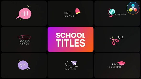 Photo of School Titles | DaVinci Resolve – Videohive 54065234