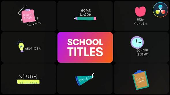 Photo of School Titles for DaVinci Resolve – Videohive 54087049