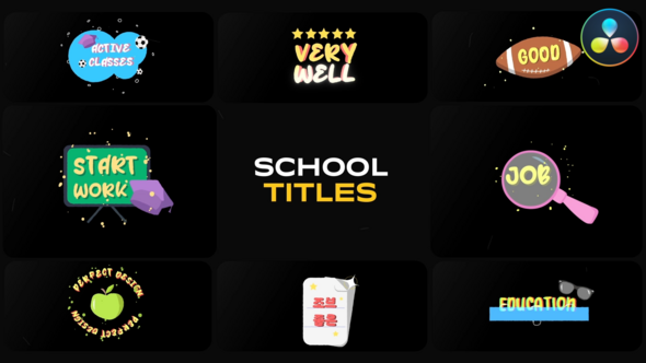 Photo of School Titles for DaVinci Resolve – Videohive 54393429