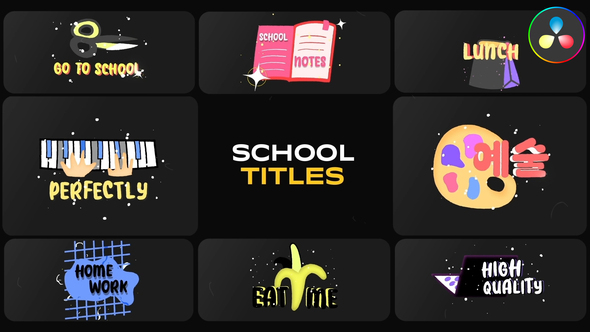 Photo of Sticker School Titles for DaVinci Resolve – Videohive 54374771