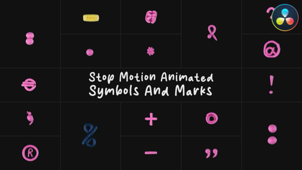 Photo of Stop Motion Animated Symbols And Marks | DaVinci Resolve – Videohive 54393183