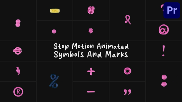 Photo of Stop Motion Animated Symbols And Marks | Premiere Pro MOGRT – Videohive 54337381