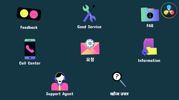 Photo of Support Service Icons And Titles for DaVinci Resolve – Videohive 54449774