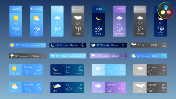 Photo of Weather Bars for DaVinci Resolve – Videohive 54434159