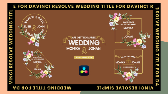 Photo of Wedding Titles Davinci Resolve – Videohive 54382962