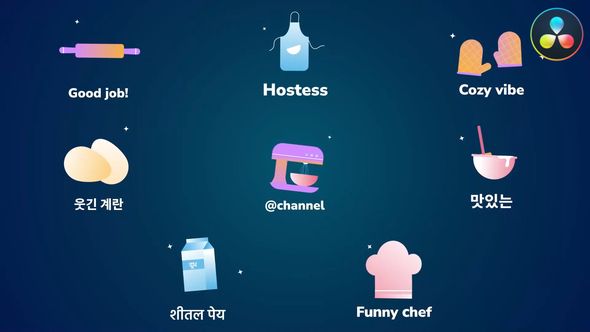 Photo of Baking And Cooking Icons And Titles for DaVinci Resolve – Videohive 54815465