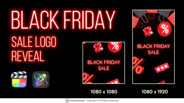 Photo of Black Friday Sale Logo Reveal For Final Cut Pro X – Videohive 55069668