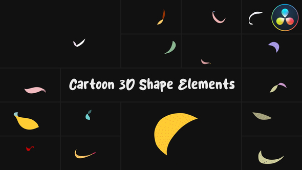 Photo of Cartoon 3D Shape Elements for DaVinci Resolve – Videohive 55039547