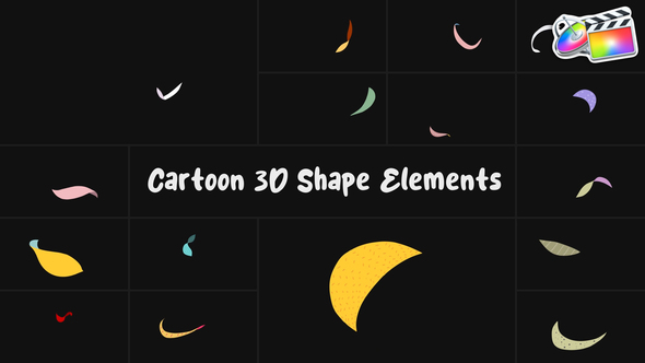 Photo of Cartoon 3D Shape Elements for FCPX – Videohive 54991763