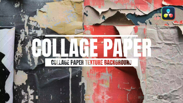 Photo of Collage Paper Texture Paper Background For DaVinci Resolve – Videohive 54602887