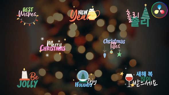 Photo of Colorful Christmas Titles for DaVinci Resolve – Videohive 54755808