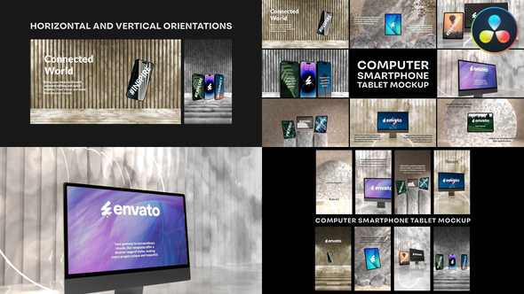 Photo of Computer Smartphone Tablet Mockup for DaVinci Resolve – Videohive 54632850