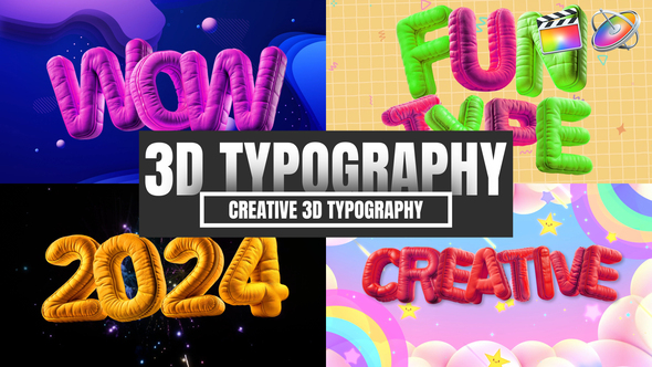 Photo of Creative 3D Typography For Final Cut X and Apple Motion – Videohive 54589880