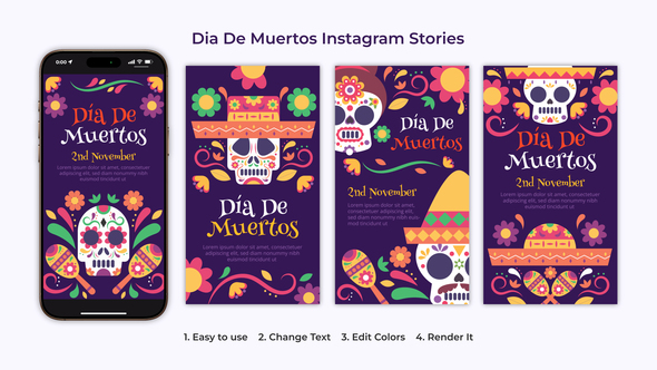 Photo of Dia De Muertos Instagram Stories – Videohive 54851779