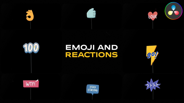 Photo of Emoji And Reactions for DaVinci Resolve – Videohive 54570473