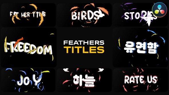 Photo of Feathers Titles | DaVinci Resolve – Videohive 54590382