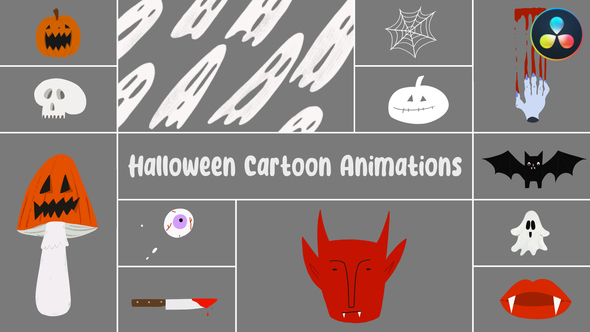 Photo of Halloween Cartoon Animations for DaVinci Resolve – Videohive 54590838