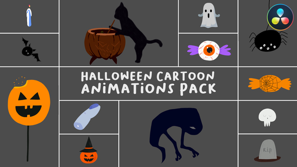 Photo of Halloween Cartoon Animations Pack for DaVinci Resolve – Videohive 54600872