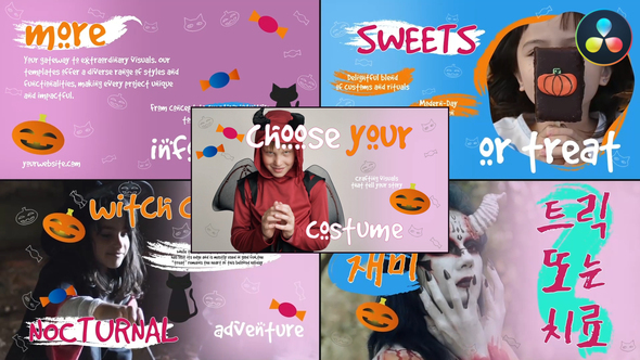 Photo of Halloween Kids Typography for DaVinci Resolve – Videohive 54714967