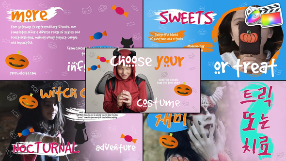 Photo of Halloween Kids Typography for FCPX – Videohive 54590489