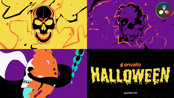 Photo of Halloween Skull Opener for DaVinci Resolve – Videohive 54685985