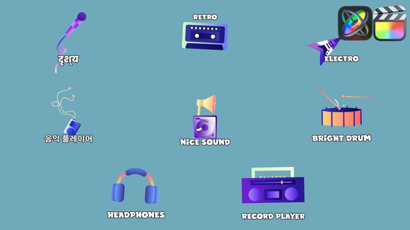 Photo of Music Icons And Titles for FCPX – Videohive 55067487