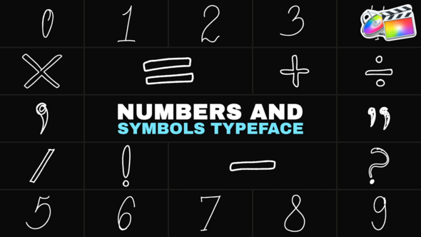 Photo of Numbers And Symbols Typeface | FCPX – Videohive 54571627