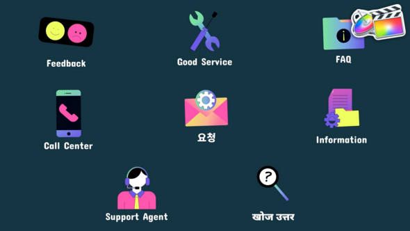 Photo of Support Service Icons And Titles for FCPX – Videohive 54834154