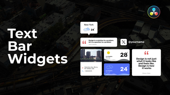 Photo of Text Bar Widgets for DaVinci Resolve – Videohive 54869529