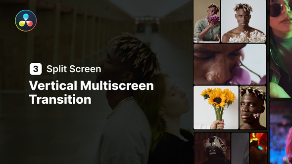 Photo of Vertical Multiscreen Transition – 3 Split Screen for DaVinci Resolve – Videohive 54848290