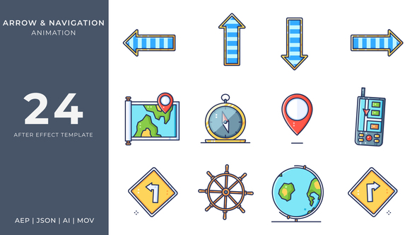 Photo of Arrow & Navigation Animated Icons | After Effects – Videohive 55208846