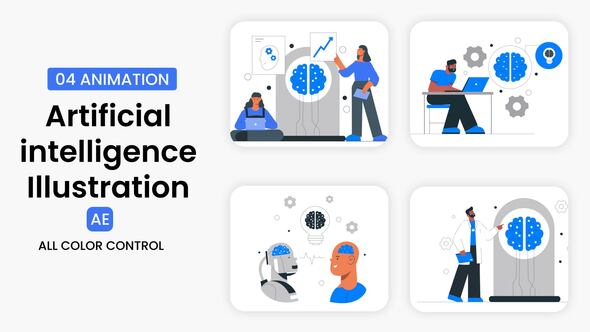 Photo of Artificial intelligence Illustration Scene – Videohive 55307804