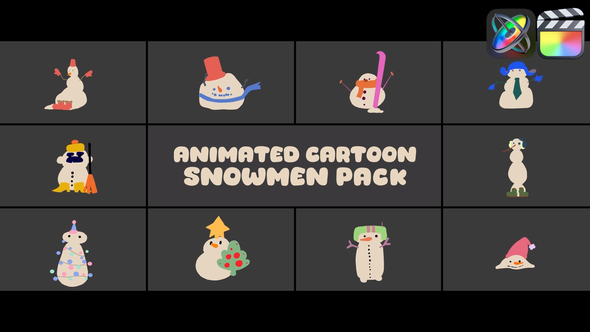 Photo of Cartoon Snowmen for FCPX – Videohive 55519667