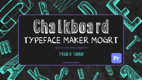 Photo of Chalkboard Typeface Maker Mogrt – Videohive 54814291