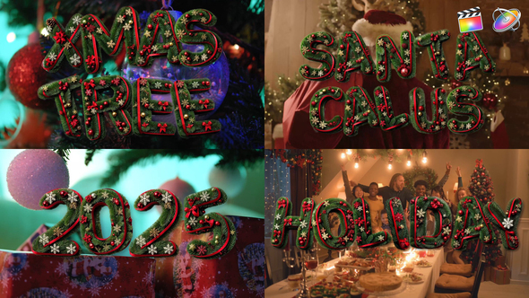 Photo of Christmas 3D Fir Tree Typography Letters Pack For Final Cut X and Apple Motion – Videohive 55335842