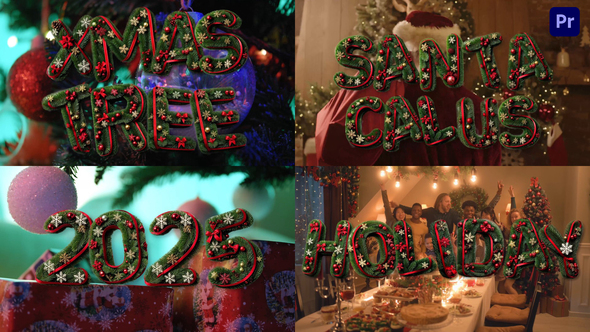 Photo of Christmas 3D Fir Tree Typography Letters Pack For Premiere Pro – Videohive 55335958