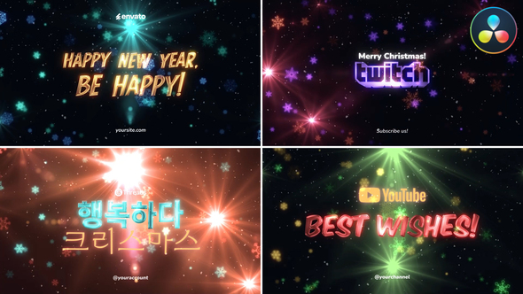Photo of Christmas And New Year Greetings Typography for DaVinci Resolve – Videohive 55532939