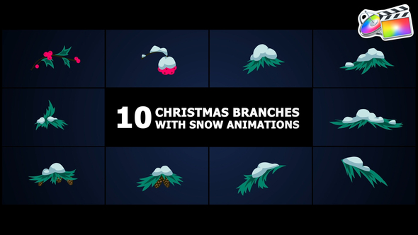 Photo of Christmas Branches With Snow Animations | FCPX – Videohive 55533079