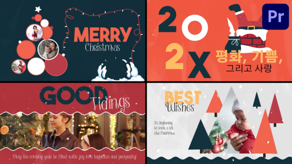 Photo of Christmas Cartoon Typography Scenes | Premiere Pro MOGRT – Videohive 55372471