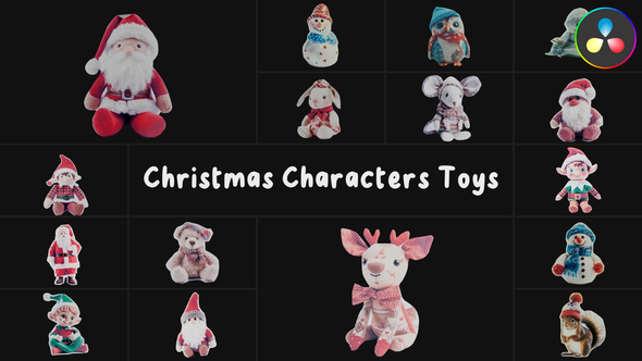 Photo of Christmas Characters Toys for DaVinci Resolve – Videohive 55266546