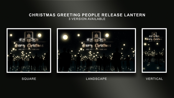 Photo of Christmas Greeting People Release Lantern – Videohive 55436562